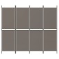 vidaXL Biombo divisor de 4 paneles de tela gris antracita 200x220 cm vidaXL Biombo divisor de 4 paneles de tela gris antracita 200x220 cm