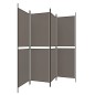 vidaXL Biombo divisor de 4 paneles de tela gris antracita 200x220 cm vidaXL Biombo divisor de 4 paneles de tela gris antracita 200x220 cm