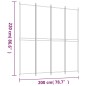 vidaXL Biombo divisor de 4 paneles de tela gris antracita 200x220 cm vidaXL Biombo divisor de 4 paneles de tela gris antracita 200x220 cm
