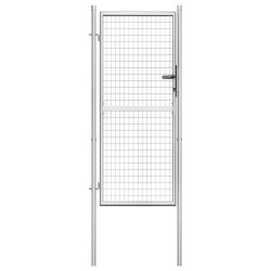 vidaXL Puerta de jardín acero galvanizado plateado 105x225 cm