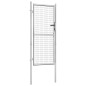vidaXL Puerta de jardín acero galvanizado plateado 105x225 cm vidaXL Puerta de jardín acero galvanizado plateado 105x225 cm