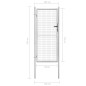 vidaXL Puerta de jardín acero galvanizado plateado 105x225 cm vidaXL Puerta de jardín acero galvanizado plateado 105x225 cm