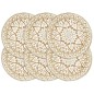 vidaXL Mantel individual 6 unidades redondo yute blanco 38 cm vidaXL Mantel individual 6 unidades redondo yute blanco 38 cm