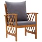 vidaXL Muebles de jardín 4 piezas con cojines madera maciza de acacia vidaXL Muebles de jardín 4 piezas con cojines madera maciza de acacia