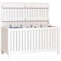 vidaXL Caja de almacenaje jardín madera de pino blanco 121x55x64 cm vidaXL Caja de almacenaje jardín madera de pino blanco 121x55x64 cm