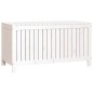 vidaXL Caja de almacenaje jardín madera de pino blanco 121x55x64 cm vidaXL Caja de almacenaje jardín madera de pino blanco 121x55x64 cm