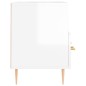 vidaXL Mueble de TV madera contrachapada blanco brillo 80x36x50 cm