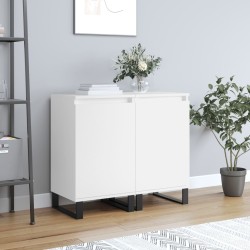 vidaXL Aparadores 2 uds madera de ingeniería blanco 40x35x70 cm