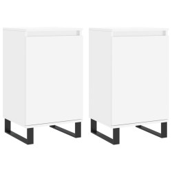 vidaXL Aparadores 2 uds madera de ingeniería blanco 40x35x70 cm
