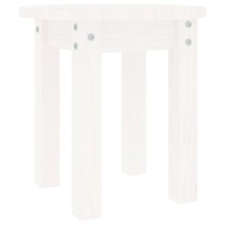 vidaXL Mesa de centro de madera maciza de pino blanco Ø35x35 cm