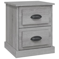 vidaXL Mesita de noche madera contrachapada gris Sonoma 39x39x47,5 cm