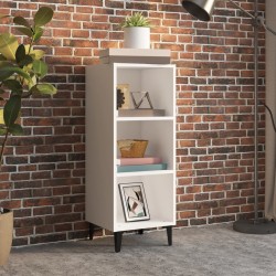 vidaXL Aparador de madera de ingeniería blanco 34,5x32,5x90 cm