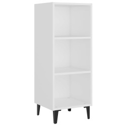 vidaXL Aparador de madera de ingeniería blanco 34,5x32,5x90 cm