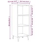 vidaXL Aparador de madera de ingeniería blanco 34,5x32,5x90 cm vidaXL Aparador de madera de ingeniería blanco 34,5x32,5x90 cm
