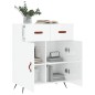 vidaXL Aparador de madera contrachapada blanco brillante 69,5x34x90 cm vidaXL Aparador de madera contrachapada blanco brillante 69,5x34x90 cm