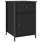 vidaXL Mesita de noche madera contrachapada negro 40x42x60 cm vidaXL Mesita de noche madera contrachapada negro 40x42x60 cm