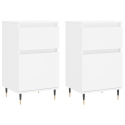 vidaXL Aparadores 2 uds madera de ingeniería blanco 40x35x70 cm