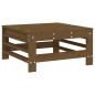 vidaXL Taburetes de jardín con cojines 2 uds madera pino marrón miel vidaXL Taburetes de jardín con cojines 2 uds madera pino marrón miel
