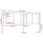 vidaXL Cabecero madera maciza de pino blanco 146x4x100 cm