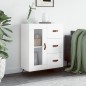 vidaXL Aparador de madera contrachapada blanco brillante 69,5x34x90 cm vidaXL Aparador de madera contrachapada blanco brillante 69,5x34x90 cm