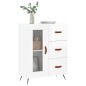 vidaXL Aparador de madera contrachapada blanco brillante 69,5x34x90 cm vidaXL Aparador de madera contrachapada blanco brillante 69,5x34x90 cm