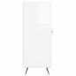 vidaXL Aparador de madera contrachapada blanco brillante 69,5x34x90 cm vidaXL Aparador de madera contrachapada blanco brillante 69,5x34x90 cm