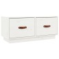 vidaXL Mueble de TV de madera maciza de pino blanco 80x34x35 cm