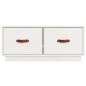 vidaXL Mueble de TV de madera maciza de pino blanco 80x34x35 cm
