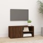 vidaXL Mueble para TV madera contrachapada roble marrón 80x31,5x36 cm vidaXL Mueble para TV madera contrachapada roble marrón 80x31,5x36 cm