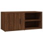 vidaXL Mueble para TV madera contrachapada roble marrón 80x31,5x36 cm vidaXL Mueble para TV madera contrachapada roble marrón 80x31,5x36 cm