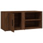 vidaXL Mueble para TV madera contrachapada roble marrón 80x31,5x36 cm vidaXL Mueble para TV madera contrachapada roble marrón 80x31,5x36 cm