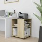 vidaXL Armario con ruedas madera contrachapada roble Sonoma 60x53x72cm vidaXL Armario con ruedas madera contrachapada roble Sonoma 60x53x72cm