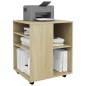 vidaXL Armario con ruedas madera contrachapada roble Sonoma 60x53x72cm vidaXL Armario con ruedas madera contrachapada roble Sonoma 60x53x72cm