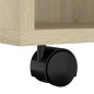 vidaXL Armario con ruedas madera contrachapada roble Sonoma 60x53x72cm vidaXL Armario con ruedas madera contrachapada roble Sonoma 60x53x72cm