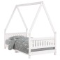 vidaXL Estructura de cama para niños madera de pino blanco 80x160 cm vidaXL Estructura de cama para niños madera de pino blanco 80x160 cm
