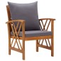 vidaXL Muebles de jardín 5 piezas con cojines madera maciza de acacia vidaXL Muebles de jardín 5 piezas con cojines madera maciza de acacia