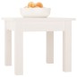 vidaXL Mesa de centro de madera maciza de pino blanco 35x35x30 cm