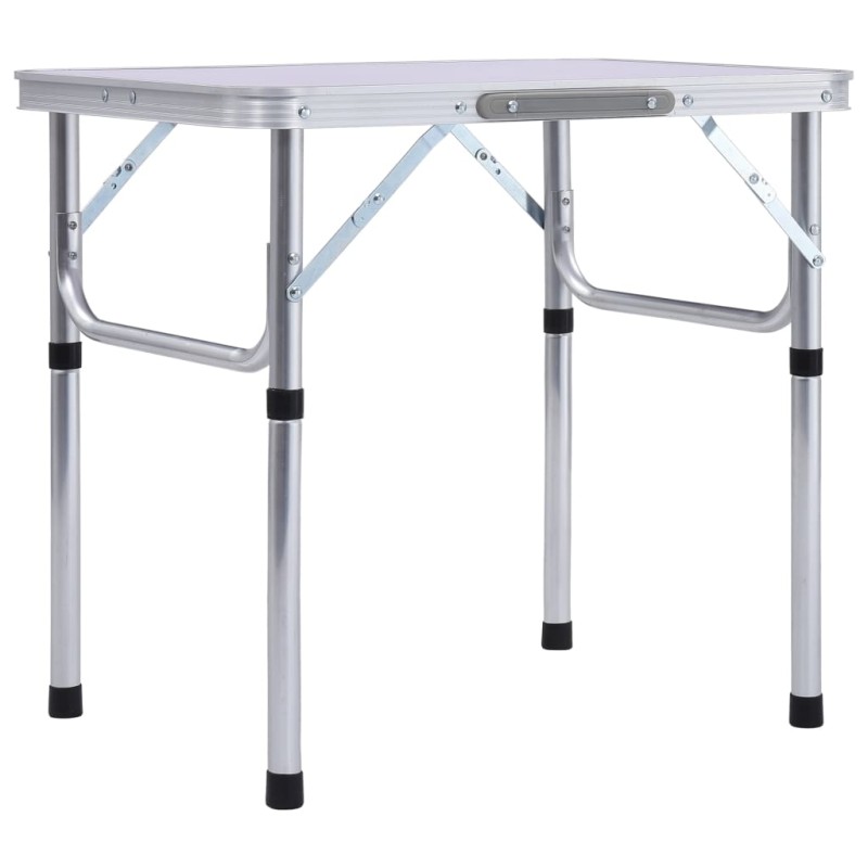 vidaXL Mesa de camping plegable aluminio blanco 60x45 cm vidaXL Mesa de camping plegable aluminio blanco 60x45 cm