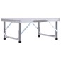 vidaXL Mesa de camping plegable aluminio blanco 60x45 cm vidaXL Mesa de camping plegable aluminio blanco 60x45 cm