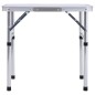 vidaXL Mesa de camping plegable aluminio blanco 60x45 cm vidaXL Mesa de camping plegable aluminio blanco 60x45 cm
