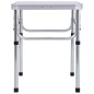 vidaXL Mesa de camping plegable aluminio blanco 60x45 cm vidaXL Mesa de camping plegable aluminio blanco 60x45 cm
