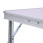vidaXL Mesa de camping plegable aluminio blanco 60x45 cm vidaXL Mesa de camping plegable aluminio blanco 60x45 cm