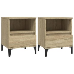 vidaXL Mesitas de noche 2 unidades roble Sonoma 40x35x50 cm