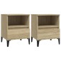 vidaXL Mesitas de noche 2 unidades roble Sonoma 40x35x50 cm vidaXL Mesitas de noche 2 unidades roble Sonoma 40x35x50 cm