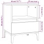 vidaXL Mesitas de noche 2 unidades roble Sonoma 40x35x50 cm vidaXL Mesitas de noche 2 unidades roble Sonoma 40x35x50 cm