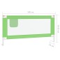 vidaXL Barandilla de seguridad cama de niño verde tela 180x25 cm vidaXL Barandilla de seguridad cama de niño verde tela 180x25 cm