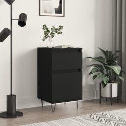 vidaXL Aparador madera de ingeniería negro 40x35x70 cm