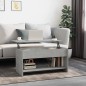 vidaXL Mesa de centro madera contrachapada gris hormigón 102x50x52,5cm vidaXL Mesa de centro madera contrachapada gris hormigón 102x50x52,5cm