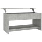 vidaXL Mesa de centro madera contrachapada gris hormigón 102x50x52,5cm vidaXL Mesa de centro madera contrachapada gris hormigón 102x50x52,5cm