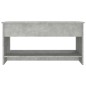 vidaXL Mesa de centro madera contrachapada gris hormigón 102x50x52,5cm vidaXL Mesa de centro madera contrachapada gris hormigón 102x50x52,5cm